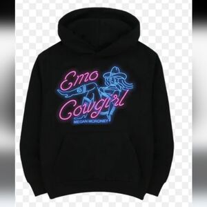 Emo Cowgirl Women's Hoodie  For Megan Mahoney- Vibrant Pink And Blue Accents SzM